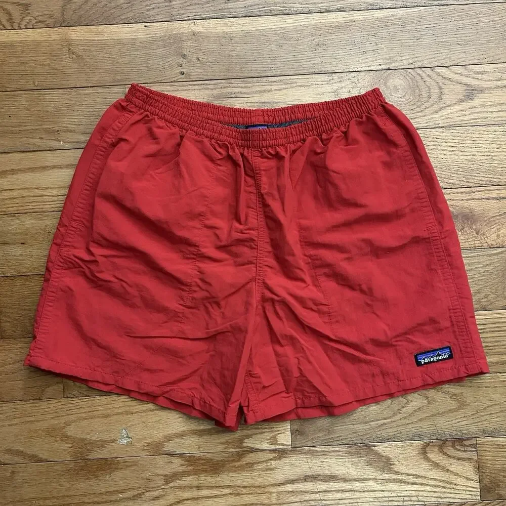 Patagonia Baggies Red Swim Trunks Board Shorts 5” Medium
